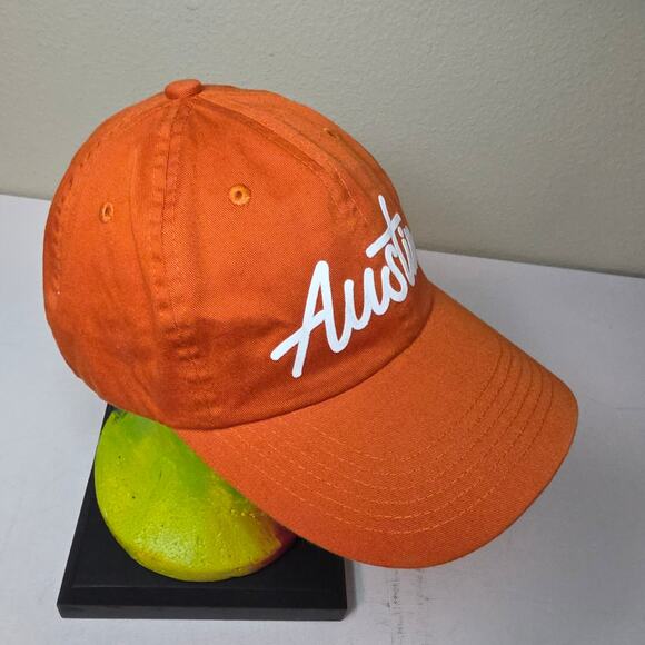 Austin Orange Hat by Frankie Jean. Austin, TX made. Rare. Unique. Stylish Texans - Picture 2 of 11